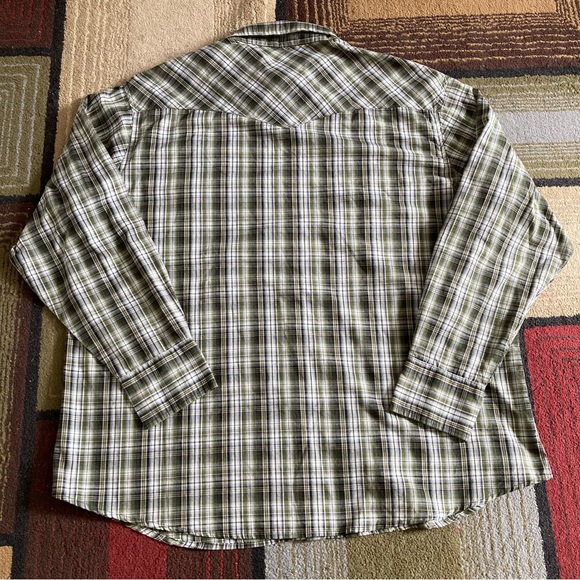 Wrangler Western Fashion Pearl Snap Button Up Shirt Men's Size 2XL Long Sleeve - Picture 4 of 8